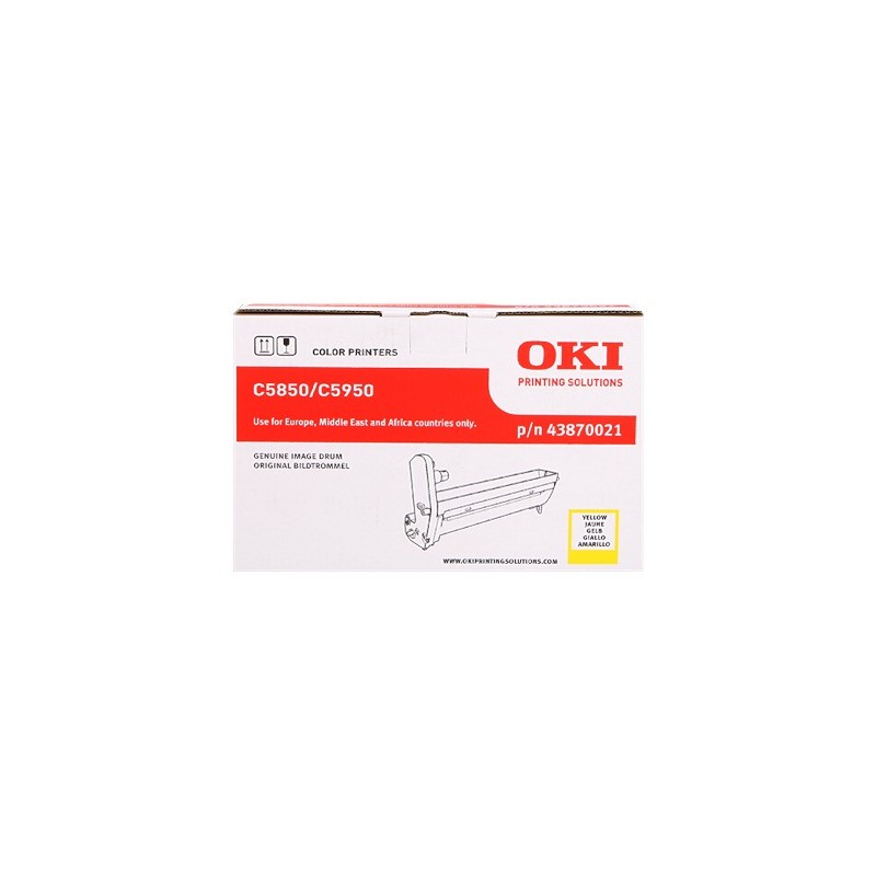 TAMBURO ORIGINALE OKI 43870021 C5950 C5850 MC5650 20K GIALLO
