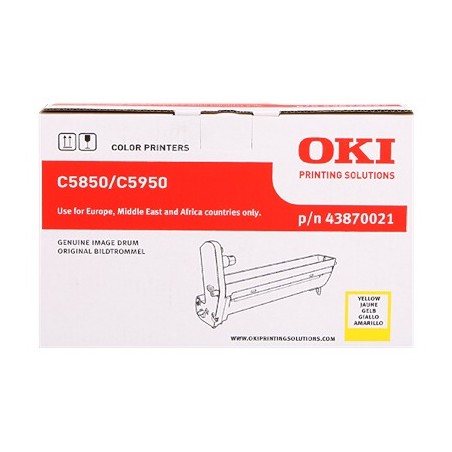 TAMBURO ORIGINALE OKI 43870021 C5950 C5850 MC5650 20K GIALLO