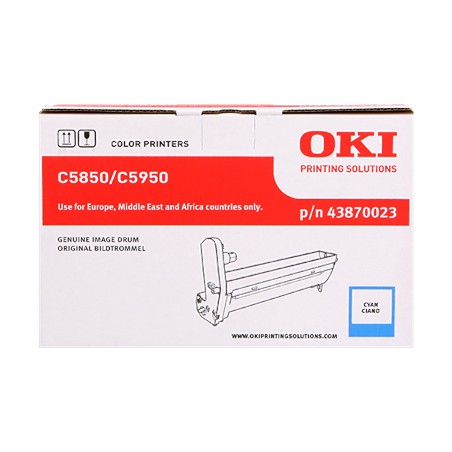 GRUPPO TAMBURO ORIGINALE OKI 43870023 C5950 C5850 MC5650 20K CIANO