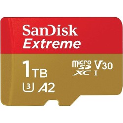 Sandisk Extreme Scheda Micro SDXC 1TB UHS-I U3 V30 A2 Classe 10 160MB/s + Adattatore SD