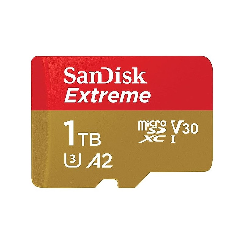 Sandisk Extreme Scheda Micro SDXC 1TB UHS-I U3 V30 A2 Classe 10 160MB/s + Adattatore SD