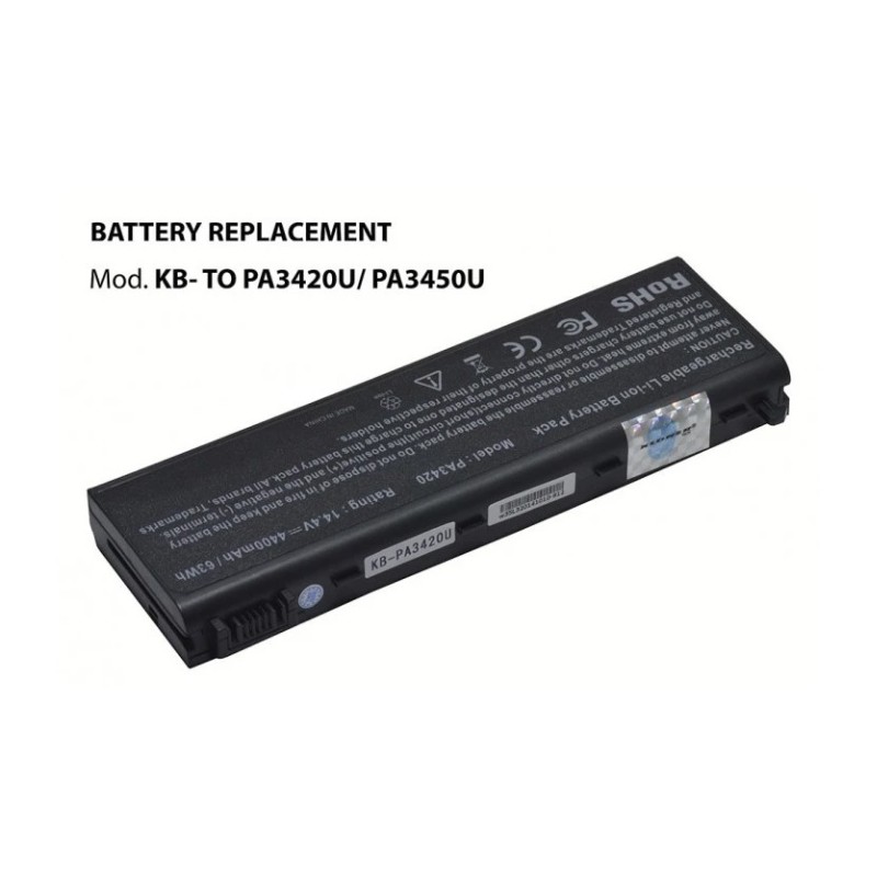 Batteria Notebook Kloner KB-TOPA3420U PA3450U per Toshiba 14.4V 4400mAh TQLC-USBCGAN65PD