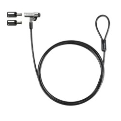 Cavo di sicurezza Lucchetto Tooq Nano con chiave da 2,5x6 mm per laptop - Colore grigio