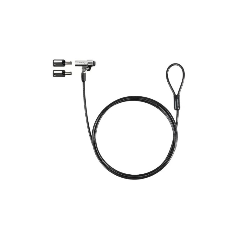 Cavo di sicurezza Lucchetto Tooq Nano con chiave da 2,5x6 mm per laptop - Colore grigio