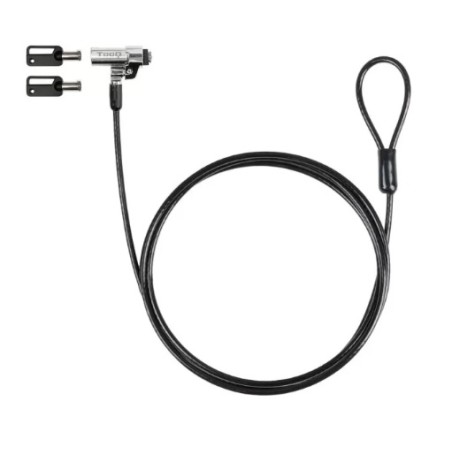 Cavo di sicurezza Lucchetto Tooq Nano con chiave da 2,5x6 mm per laptop - Colore grigio