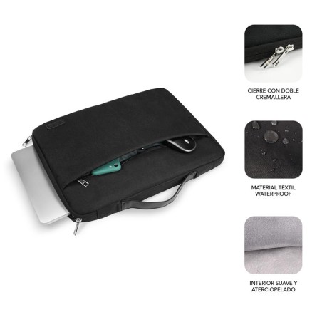 Borsa Custodia Subblim Elegante Custodia Laptop Ideale per Viaggiatori Aziende Studenti Fino a 14"