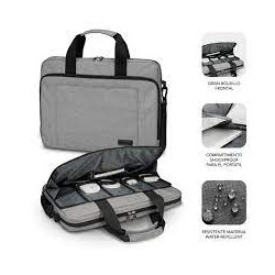 Borsa Cartella per laptop Subblim - Design elegante per laptop fino a 15,6" Doppia cerniera - Scomparti separati