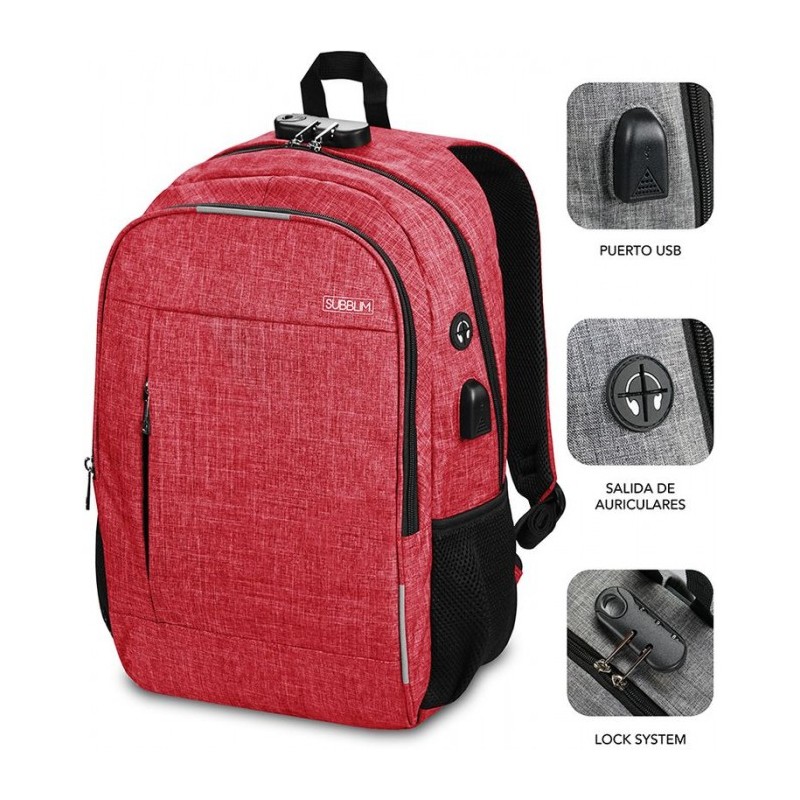 Borsa Zaino Subblim Urban Lock System Sinonimo di Sicurezza Ottima capacità organizzativa