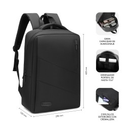 Zaino Subblim City Backpack laptop 15.6" - Scomparto imbottito - Resistente all'acqua