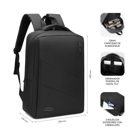 Zaino Subblim City Backpack laptop 15.6" - Scomparto imbottito - Resistente all'acqua