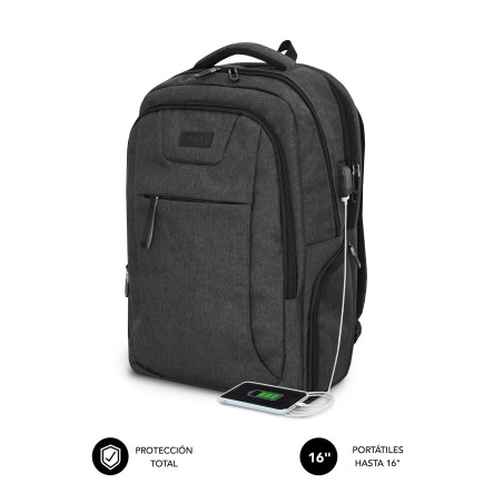 Zaino anSubblim Air Imbottito per Laptop 16" Tasche per Dipartimenti e Organizer