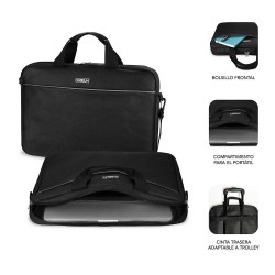 Cartella Select Pack di ventiquattrore Subblim per computer fino a 15,6 pollici Poliestere resistente