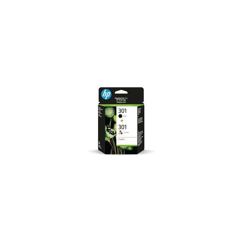 BIPACK CARTUCCIA ORIGINALE HP DESKJET 1000 HP 301 N9J72AE NERO+COLORE