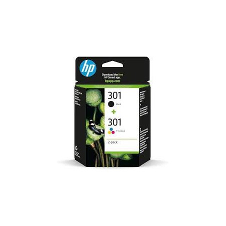 BIPACK CARTUCCIA ORIGINALE HP DESKJET 1000 HP 301 N9J72AE NERO+COLORE