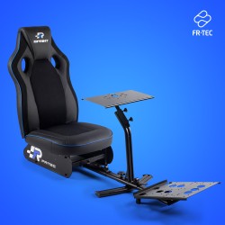 Sedile da corsa FR-TEC FT7009 simulatore di sprint Schienale da 80 cm Finitura sportiva Base del volante da 45x22cm