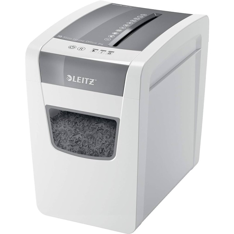 Distruggidocumenti Leitz IQ Slim Home Office P4 Silenzioso ed elegante 10 fogli 80010000