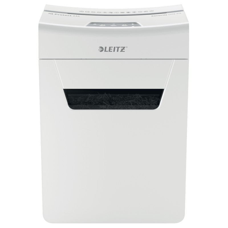 Leitz IQ Protect Premium 6M Distruggidocumenti intelligente e compatto P5 Micro Cut Bianco 80950000