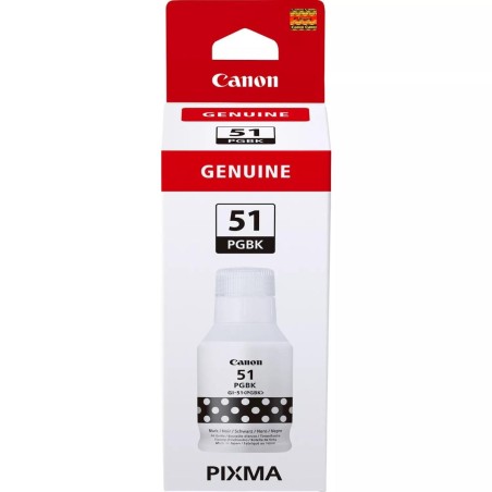 BOTTIGLIA INCHIOSTRO ORIGINALI CANON 4529C001 GI51BK GI-51BK NERO PIXMA G4570