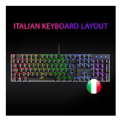Tastiera Meccanica Mars Gaming MK422 RGB Tecnologia Anti-Polvere Effetti Luce Arcobaleno Tasti Ultra Resistenti