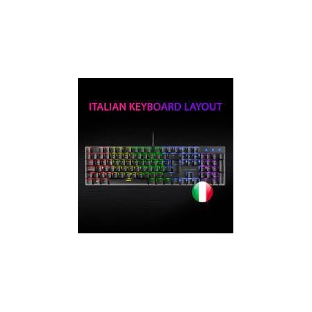 Tastiera Meccanica Mars Gaming MK422 RGB Tecnologia Anti-Polvere Effetti Luce Arcobaleno Tasti Ultra Resistenti