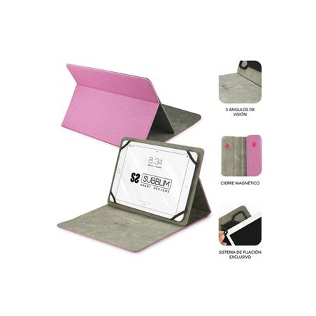 Custodia Universale per Tablet Subblim SUB-CUT-1CT003 Finitura panno touch - Supporto Antiscivolo