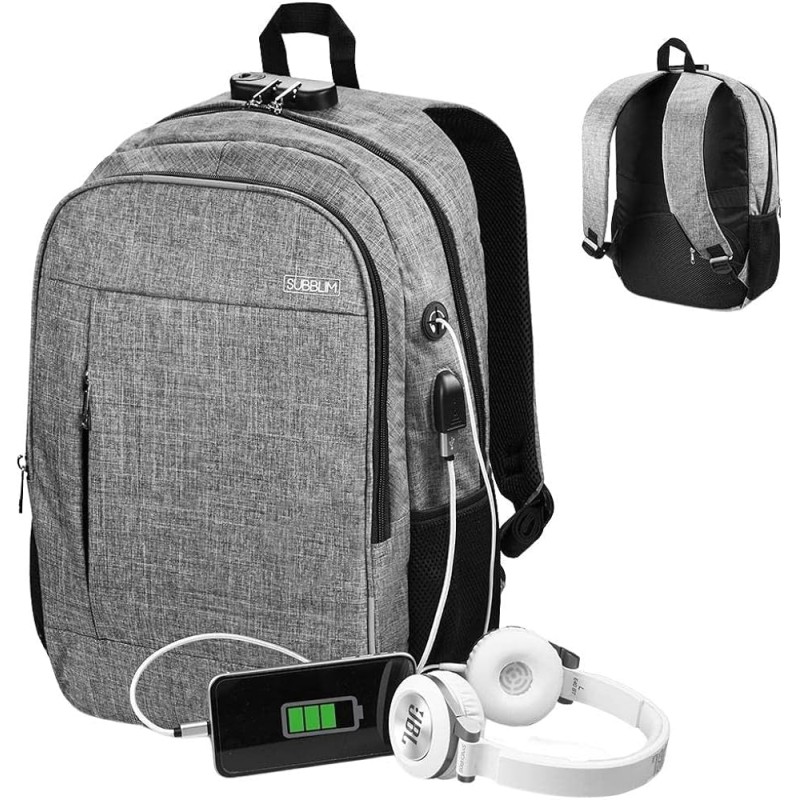 Zaino Subblim Urban Lock System per Laptop fino a 16" Chiusura Antifurto Cinghie ergonomiche