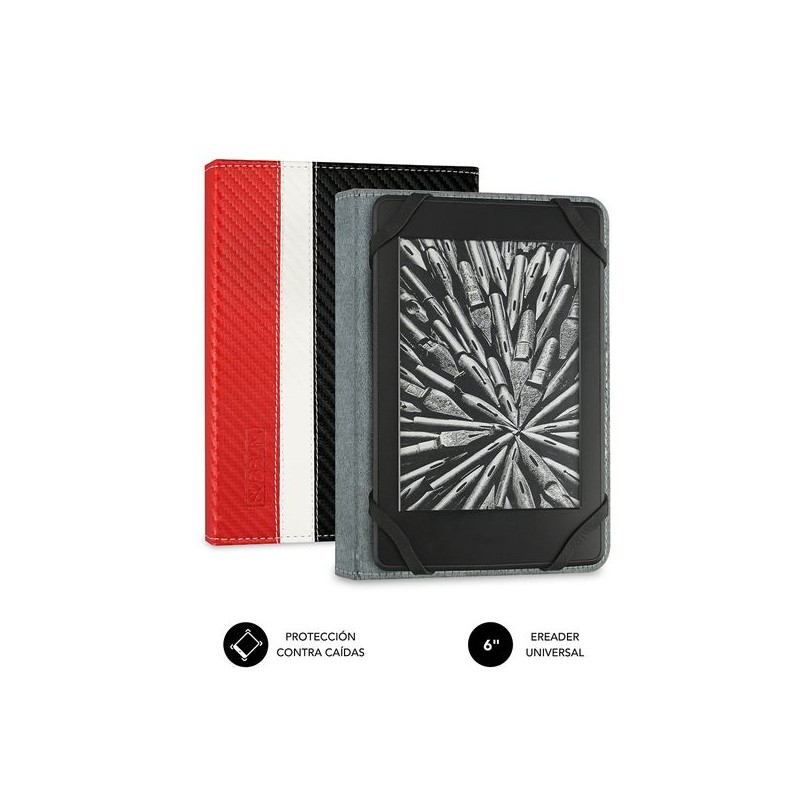 Custodia Subblim per Ereader da 6" Protezione leggera Combinazione di colori elegante Fibra di carbonio resistente