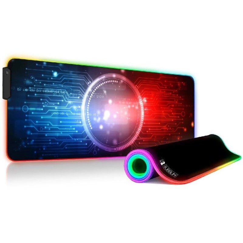 Tappetino Gaming da scrivania avanzato Subblim Connettività con chipset 800x300x4mm 9 colori selezionabili