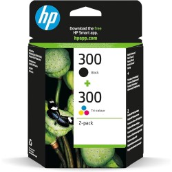 BIPACK ORIGINALE HP 300BK + 300C CN637EE (CC640EE + CC643EE)
