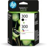 BIPACK ORIGINALE HP 300BK + 300C CN637EE (CC640EE + CC643EE)