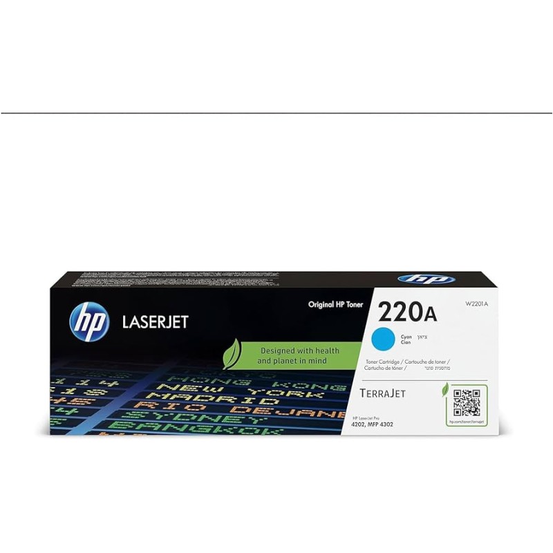 TONER ORIGINALE HP W2201A 220A LaserJet Pro 4202 4302 4303 CIANO