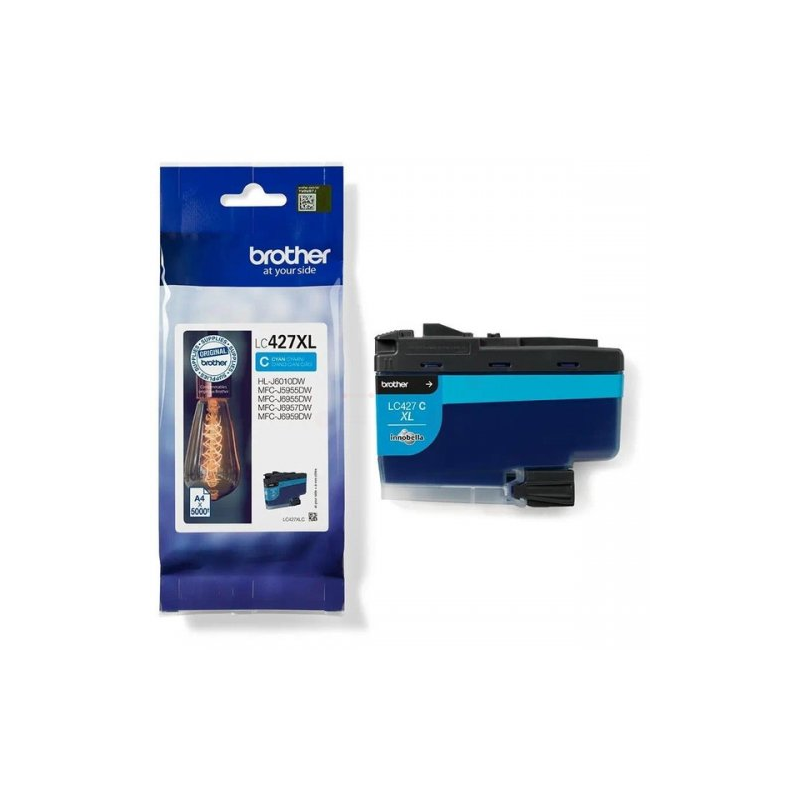 CARTUCCIA ORIGINALE BROTHER LC427XLCY LC-427XLC CIANO HL J6010DW 5K