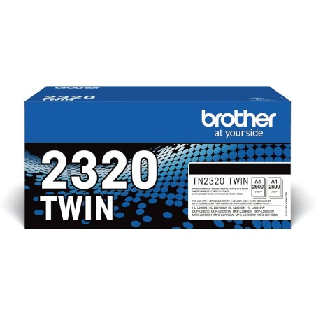 BIPACK TONER ORIGINALE BROTHER TN-2320 TN2320TWINMFC L2700 HL L2300 TN2320
