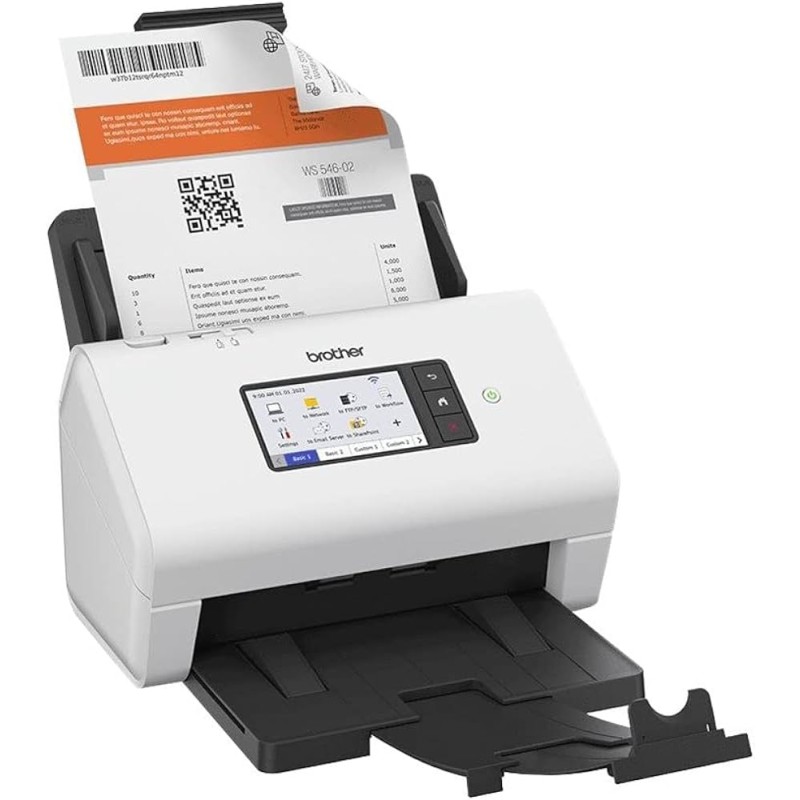 SCANNER DOCUMENTI WiFi BROTHER ADS4900W Fino a 120 ppm Alimentatore automatico DUPLEX ADS4900WRE1