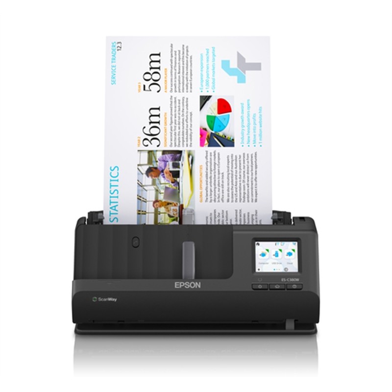 SCANNER DOCUMENTI WiFi Epson ES-C380W B11B269401 compatto A4 600DPI