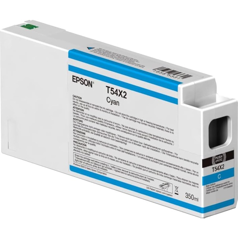 CARTUCCIA ORIGINALE EPSON C13T54X200 T54X2 CIANO 350ML SC-P6000