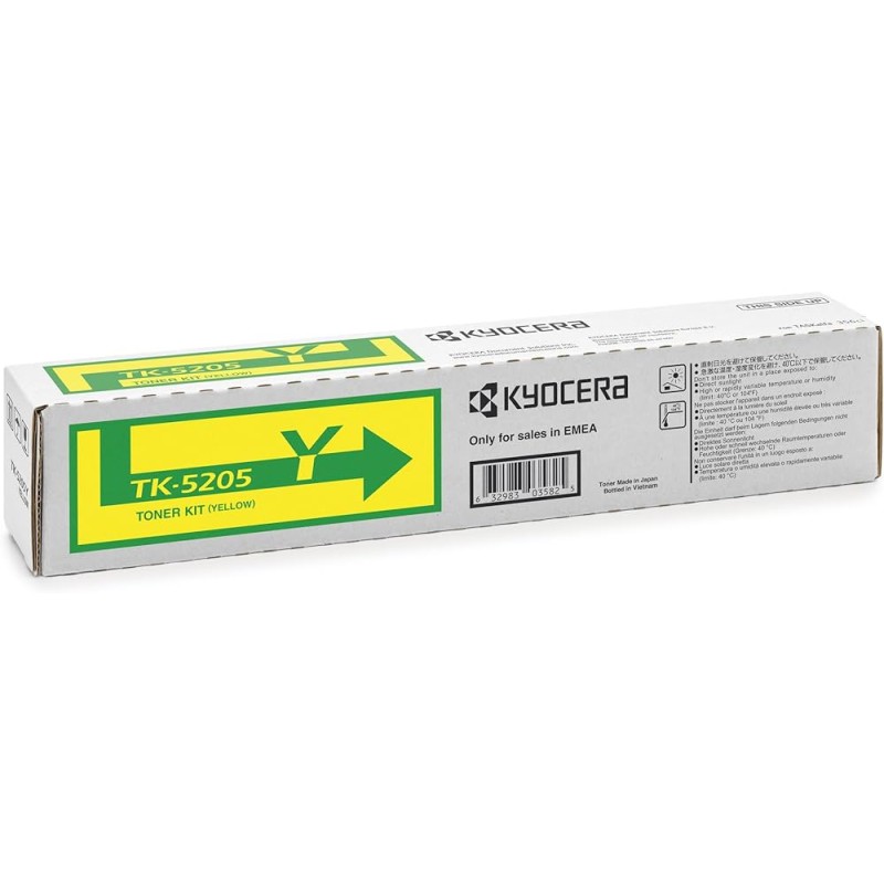 TONER ORIGINALE KYOCERA 1T02R5ANL0 TK5205Y TK-5205Y GIALLO Copystar CS356