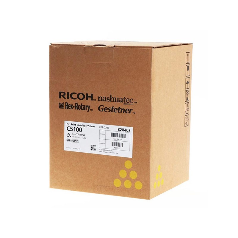 TONER ORIGINALE RICOH PRO C5100 C5110 828403 GIALLO