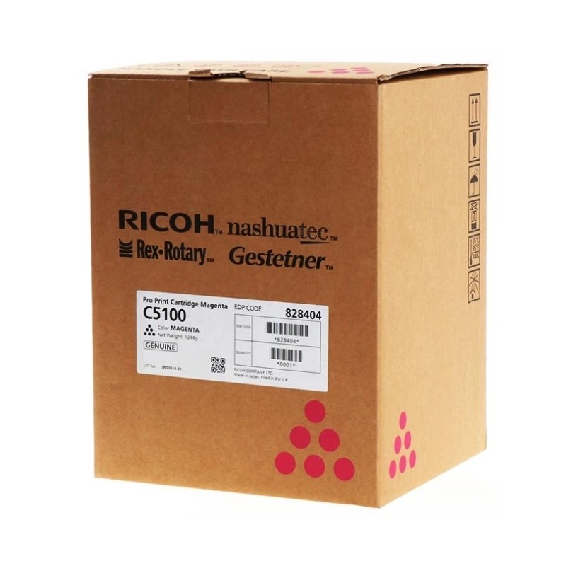 TONER ORIGINALE RICOH PRO C5100 C5110 828404 MAGENTA