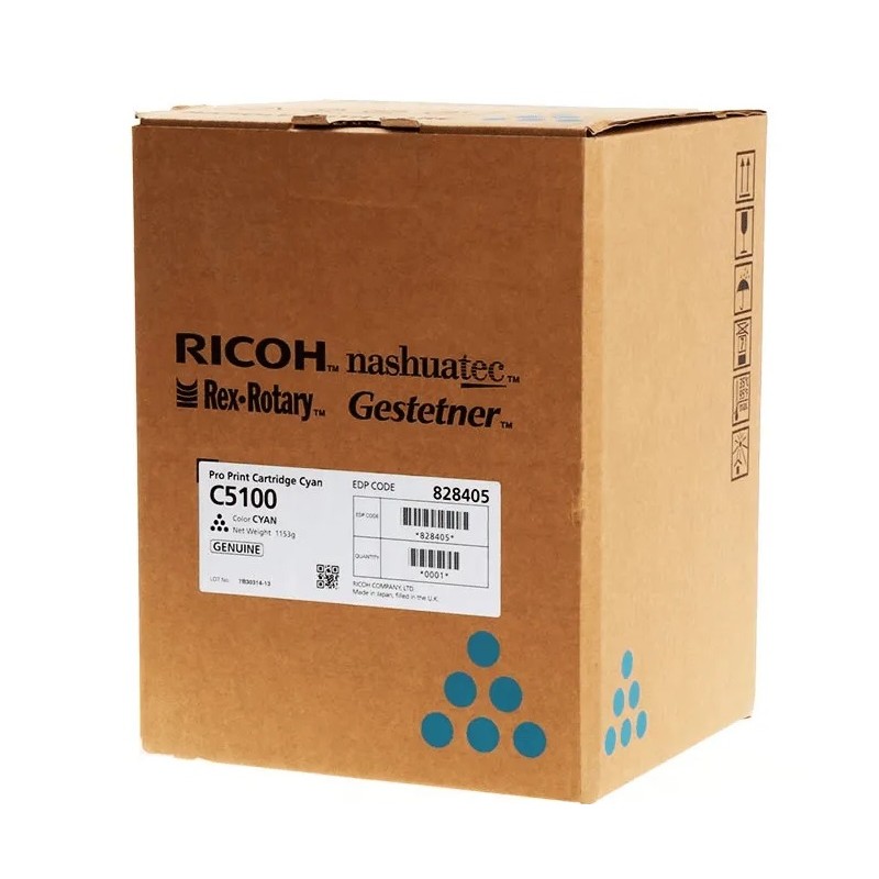 TONER ORIGINALE RICOH PRO C5100 C5110 828405 CIANO
