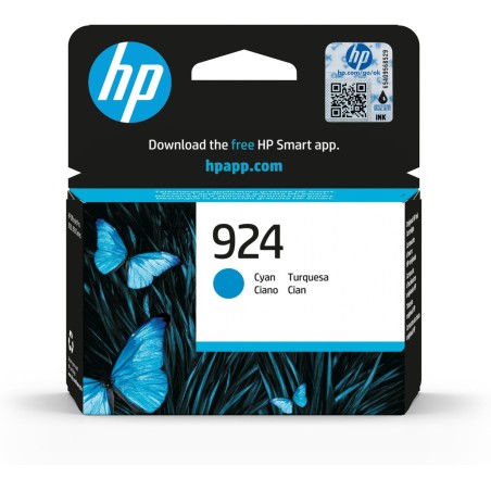 CARTUCCIA ORIGINALE HP 924 4K0U3NE CIANO OfficeJet PRO 8122e AiO