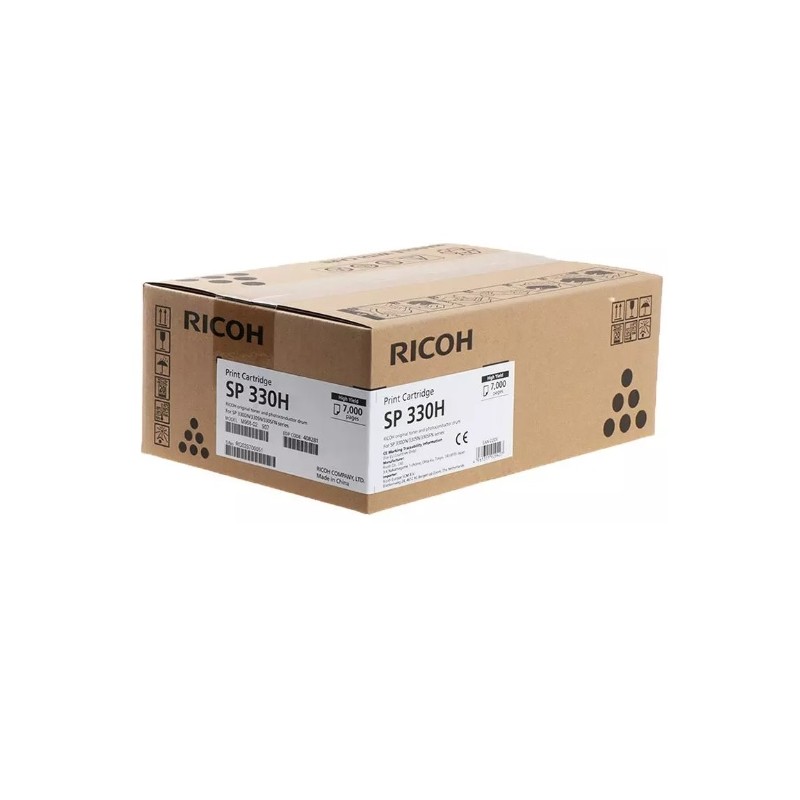 TONER ORIGINALE RICOH 408281 SP330H SP-330H NERO 7K