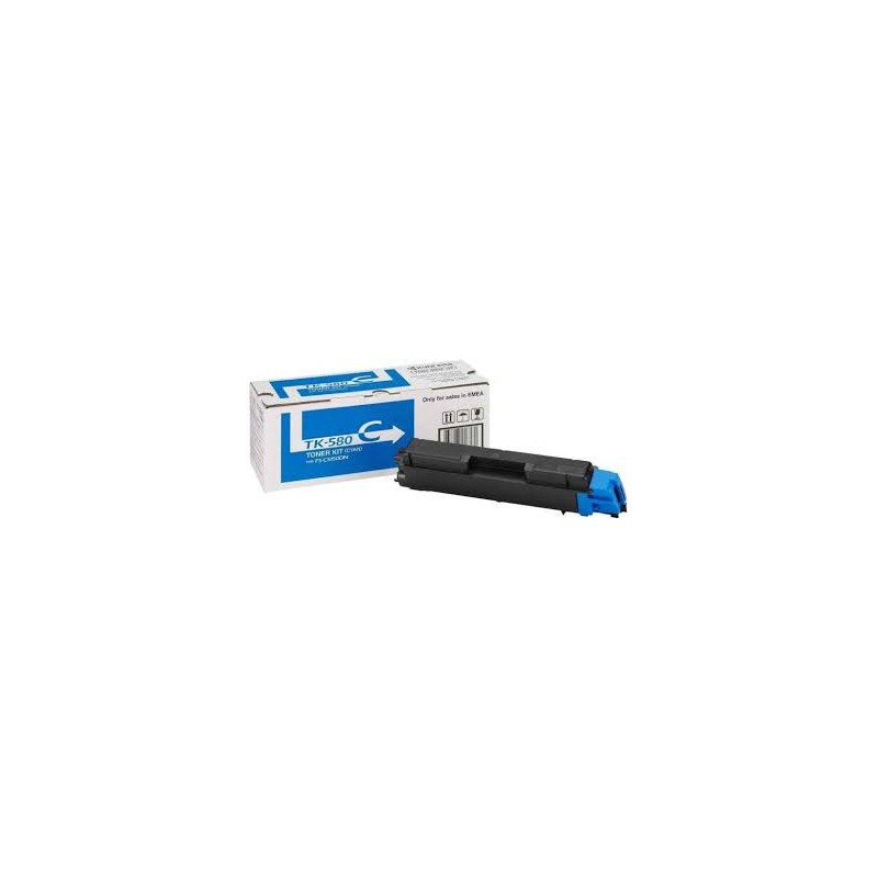 TONER ORIGINALE KYOCERA MITA FS-C5150 1T02KTCNL0 TK580C CIANO 2.8K