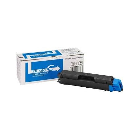 TONER ORIGINALE KYOCERA MITA FS-C5150 1T02KTCNL0 TK580C CIANO 2.8K