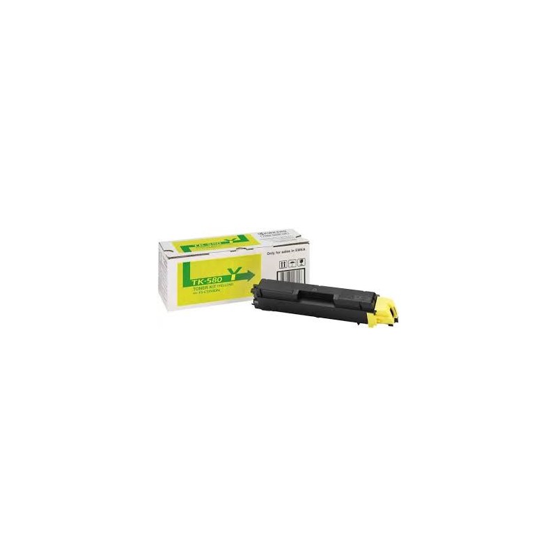 TONER ORIGINALE KYOCERA MITA FS-C5150 1T02KTANL0 TK580Y GIALLO 2.8K
