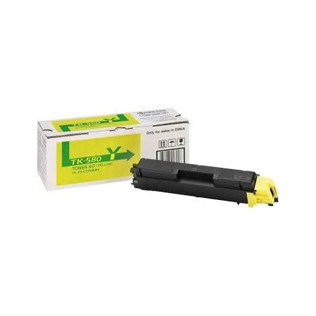 TONER ORIGINALE KYOCERA MITA FS-C5150 1T02KTANL0 TK580Y GIALLO 2.8K