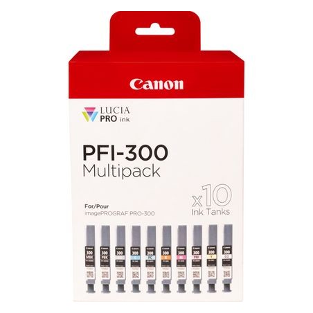 MULTIPACK 10 CARTUCCIA ORIGINALE CANON 4192C008 PFI300 PFI-300 IMAGEPROGRAF PRO-300