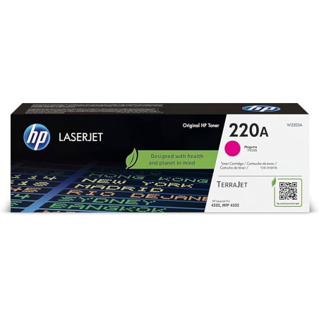TONER ORIGINALE HP W2203A 220A LaserJet Pro 4202 4302 4303 MAGENTA