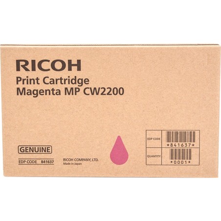 TONER ORIGINALE RICOH 841637 MP CW2200SP MAGENTA 100ML MP CW2200BK