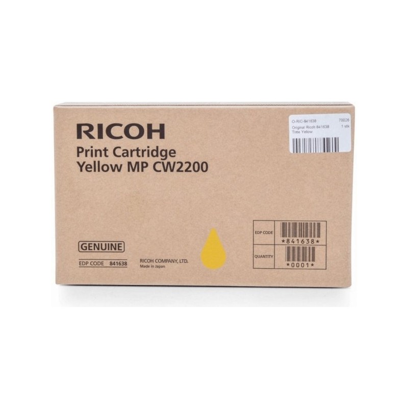 TONER ORIGINALE RICOH 841638 MP CW2200SP GIALLO 100ML MP CW2200BK